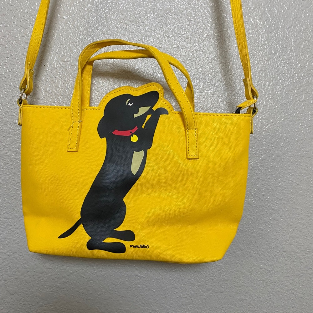 Marc Tetro Dachshund Crossbody Bag Mini Tote Weiner Dog Novelty Wearable Art